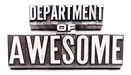 department of awesome, hot metal type