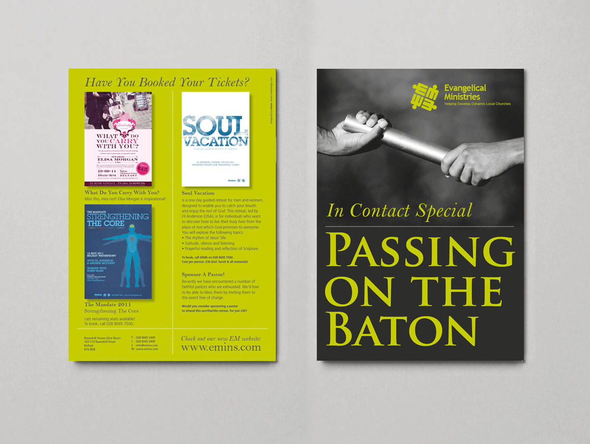 Passing on the baton, front and back covers