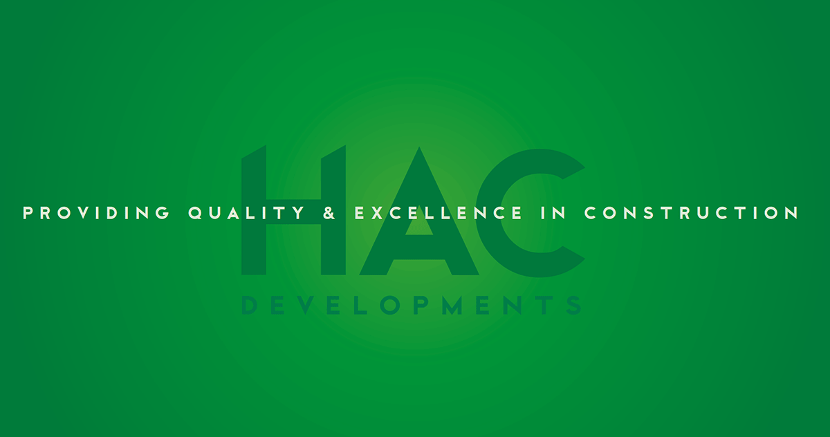 HAC Developments identity, brand colours.