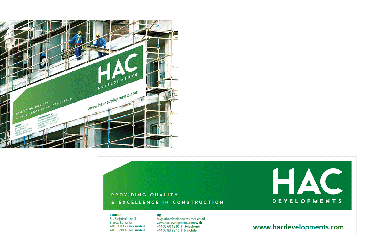 HAC Developments, site signage.