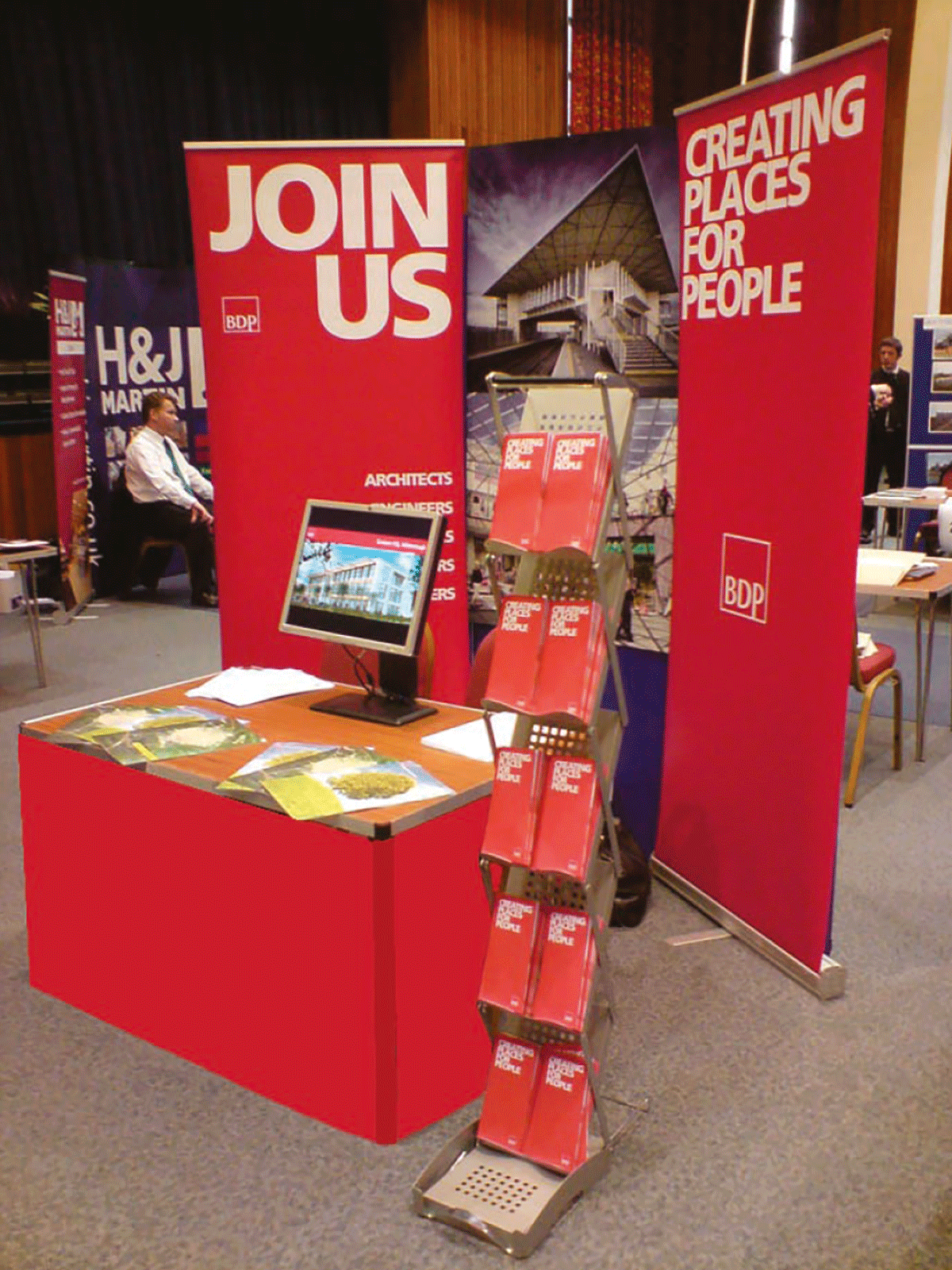 BDP, Join Us, Student recruitment campaign exhibition stand at University of Ulster Jordanstown.