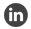 LinkedIn logo roundal, light grey.