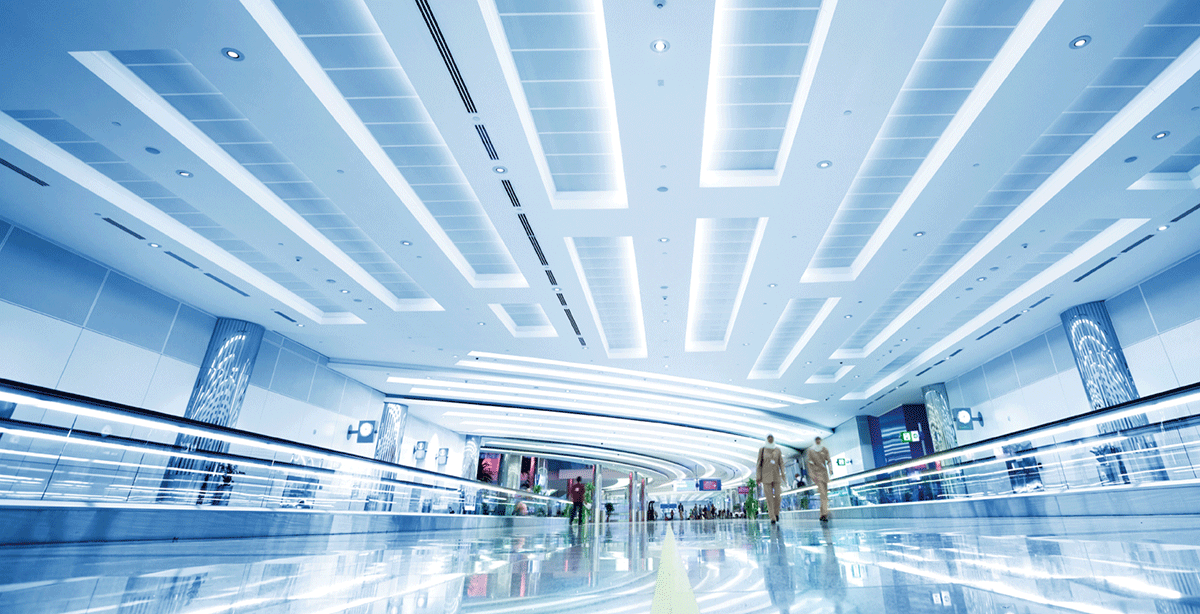 Dubai Airport led lighting