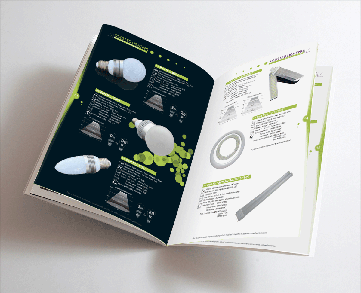 Oleg LED Lighting product catalogue