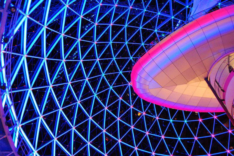 Victoria Square dome at night